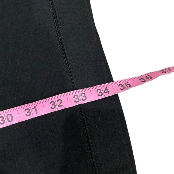 Rag & Bone Black 3/4 Sleeve V Neck Sheath Dress with Lasercut Lines Detail - 2 - Picture 8 of 14